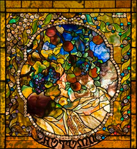 Autumn, from the Four Seasons window, leaded glass, 1899-1900
