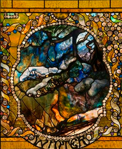 Winter, from the Four Seasons window, leaded glass, 1899-1900